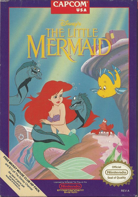 Little Mermaid box art for NES